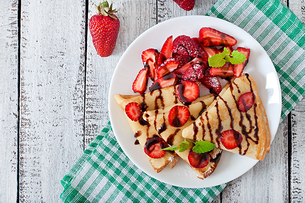 Palacinky s jahodami